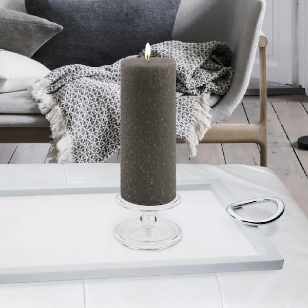 3 in. x 9 in. Timberline Stone Unscented Pillar Candle