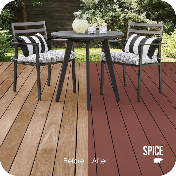 1 qt. #PPU2-18 Spice Solid Color Waterproofing Exterior Wood Stain and Sealer