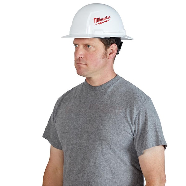 Milwaukee BOLT White Type 1 Class E Full Brim Hard Hat with Small