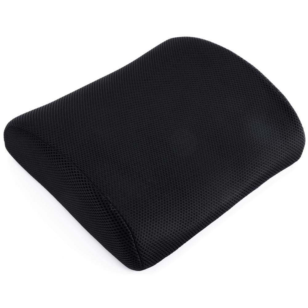Niceeday Black Lumbar Support Pillow, Back Cushion, Memory Foam Orthopedic  Backrest 