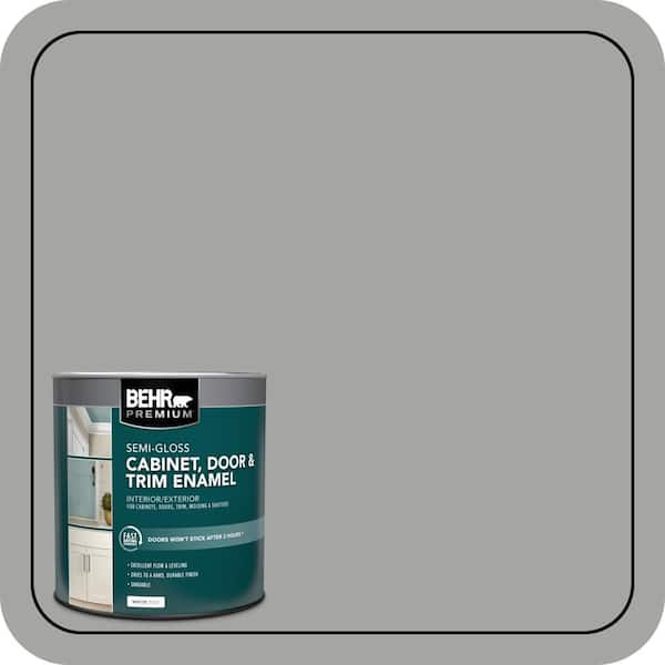 1 qt. #PPU24-18 Great Graphite Semi-Gloss Enamel Interior/Exterior Cabinet, Door & Trim Paint