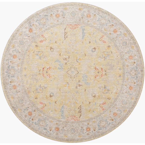 Avant Garde Olive AVT-2374 8 ft. Round Machine Woven Rug