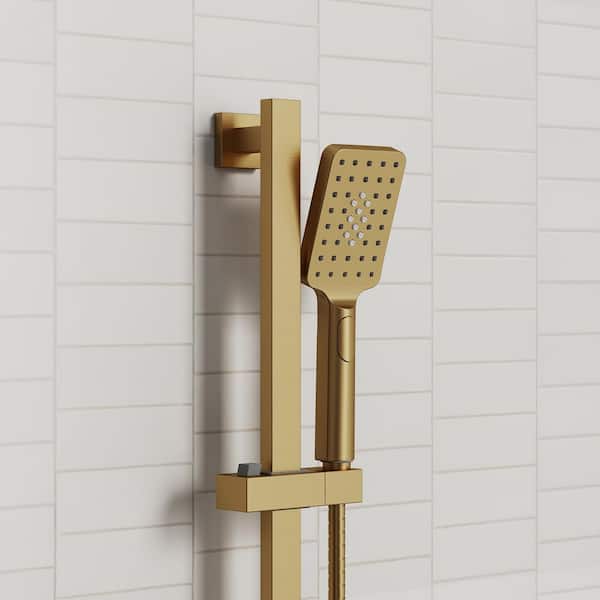EVERSTEIN 3-Spray Dual Wall Mount Fixed and Handheld Shower Head