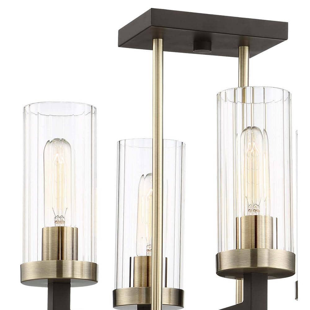 Ainsley Court 4-Light Semi-Flush Mount in Aged Kinston Bronze