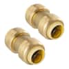 LittleWell 1/2 in. Brass Push- Fit Coupling (2- Pack) ACPF8X2 - The