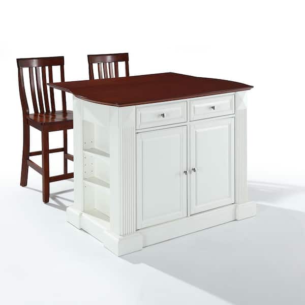 Crosley Furniture Coventry White Drop, Home Depot Kitchen Islands With Stools