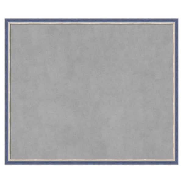 Amanti Art Theo Blue Narrow 25 in. x 21 in Framed Magnetic Board
