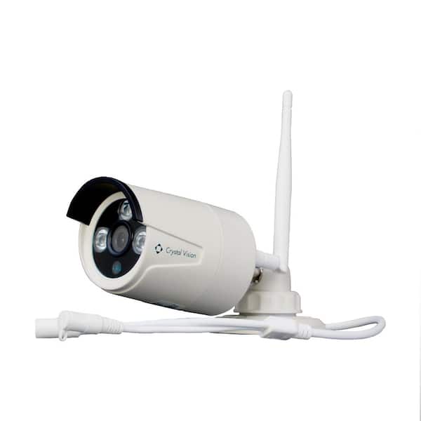 Crystal Vision Wireless 720P Outdoor Bullet Security Camera Add-On/Replacement (Button Type)
