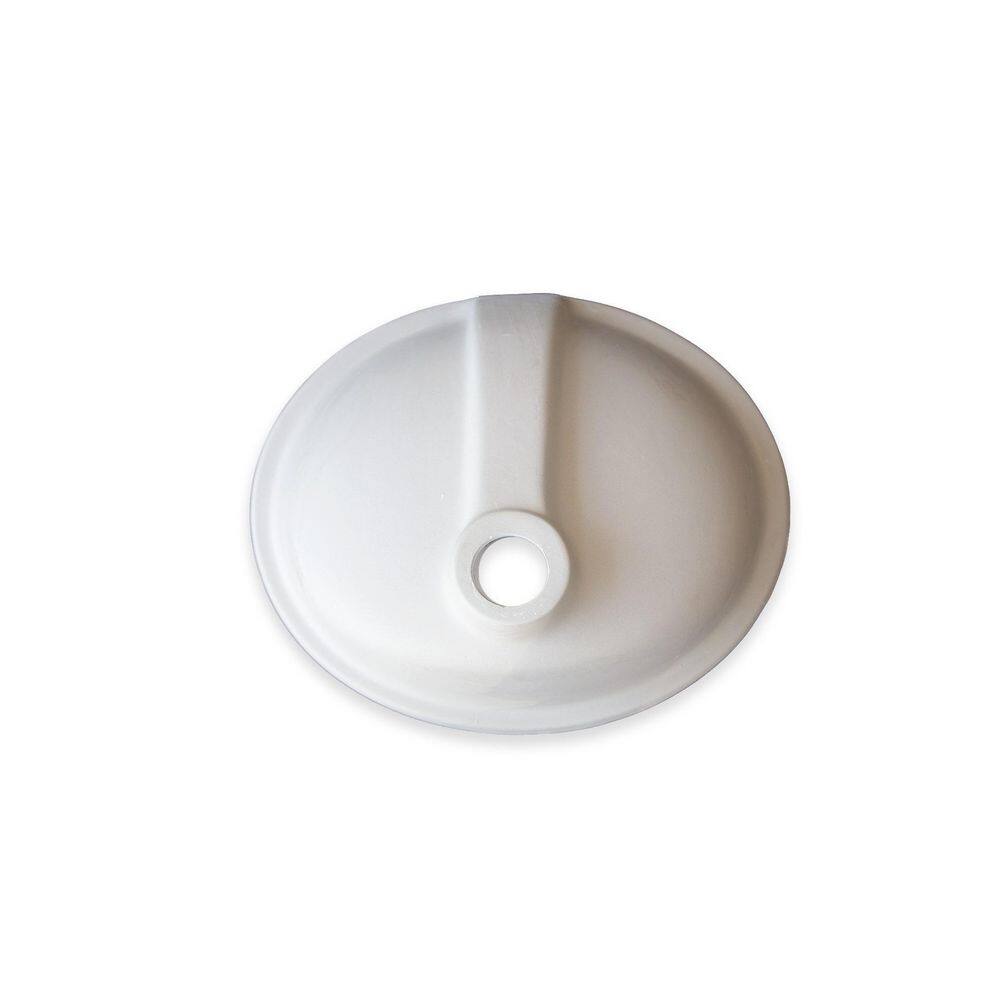 17'' Bisque Ceramic Oval Undermount Bathroom Sink