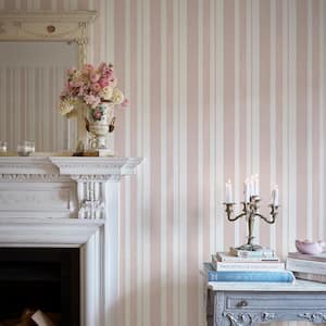 Rachel Ashwell Watercolor Stripe Pink Wallpaper