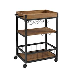 FORCLOVER Multi-Colored Particleboard 3-Tier Kitchen Trolley Island ...