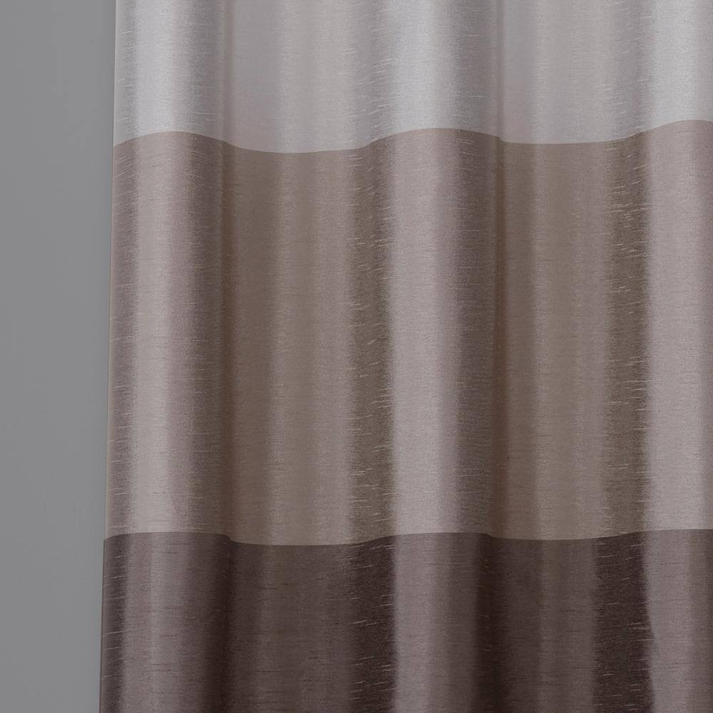 Taupe Faux Silk Light Filtering Grommet Top Curtain Panels, 54" x 96"