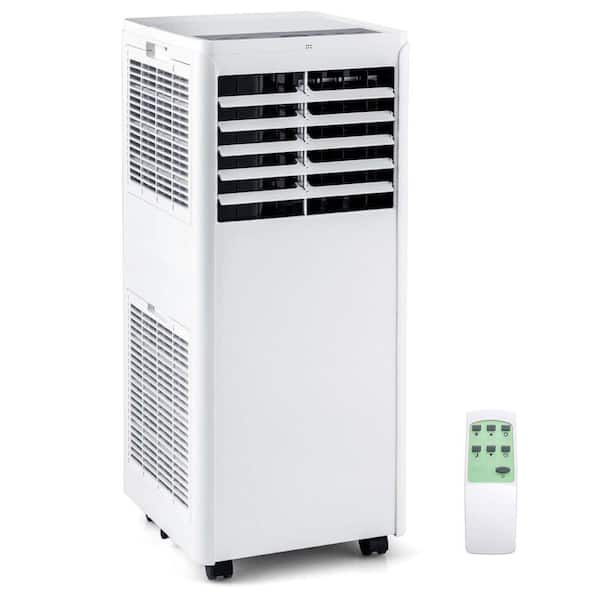 5000 (DOE) BTU Portable Air Conditioner Cools 250 sq. ft. with Dehumidifier Remote in White