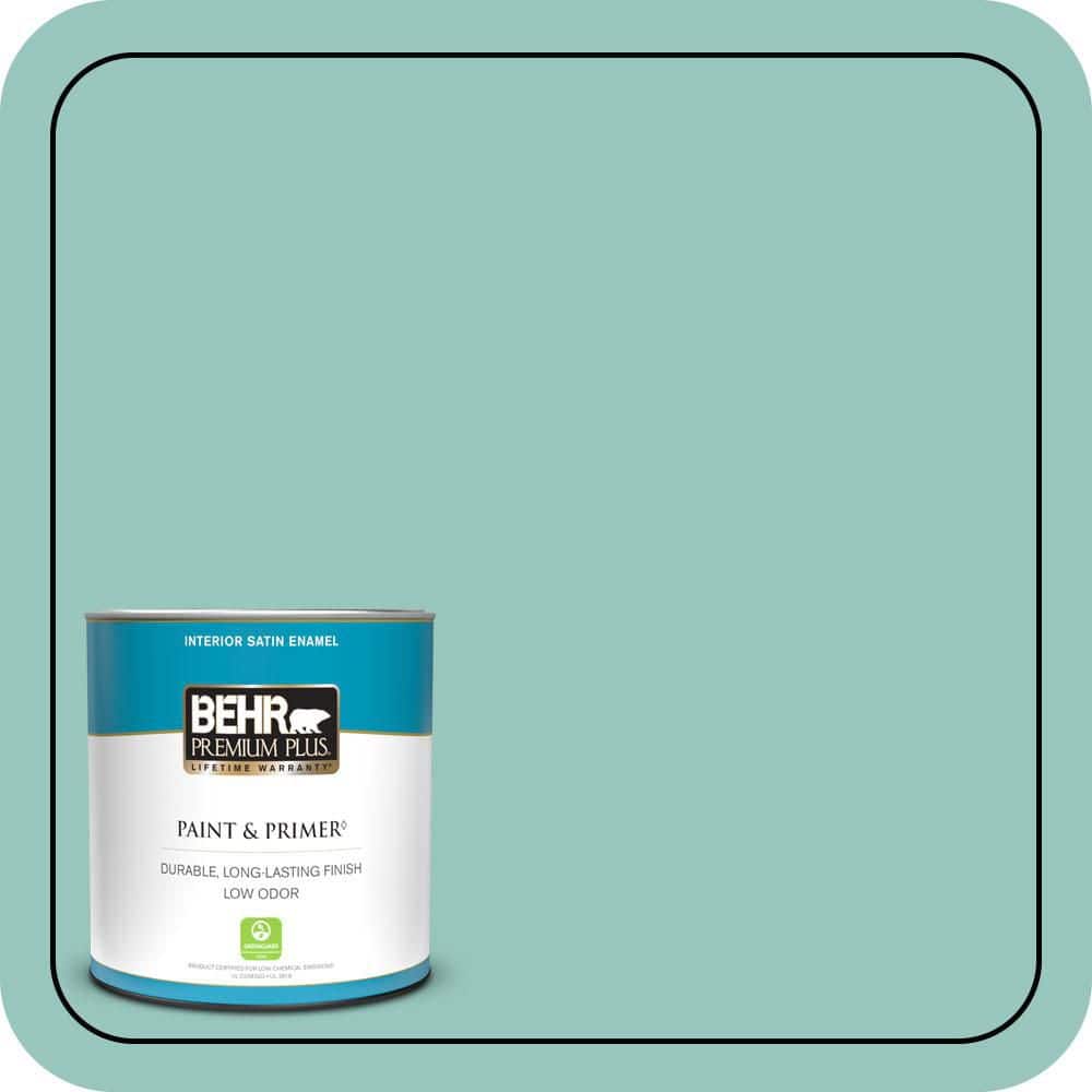 1 qt. #490D-4 Eucalyptus Leaf Satin Enamel Low Odor Interior Paint & Primer price history on PriceWatchPro