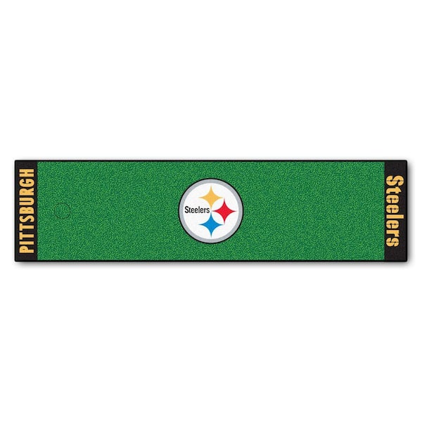 Unbranded NFL Pittsburgh Steelers 1 ft. 6 in. x 6 ft. Indoor 1-Hole Golf Practice Putting Green