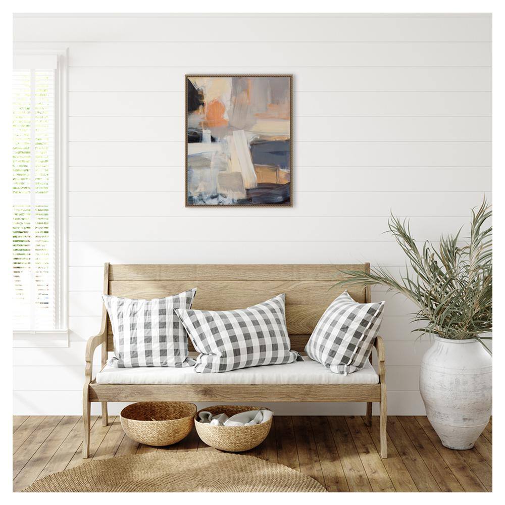23"x28" Beale Street Abstract I Canvas Wall Art with Bronze Frame