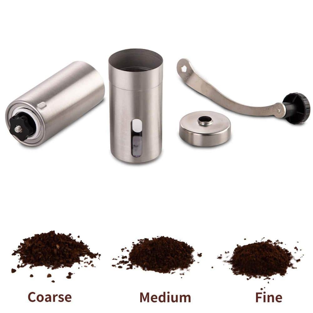 Manual Coffee Grinder Stainless Steel Hand Mill Ceramic Burr Adjustable Coarseness for Espresso French Press Drip - Thumbnail 2