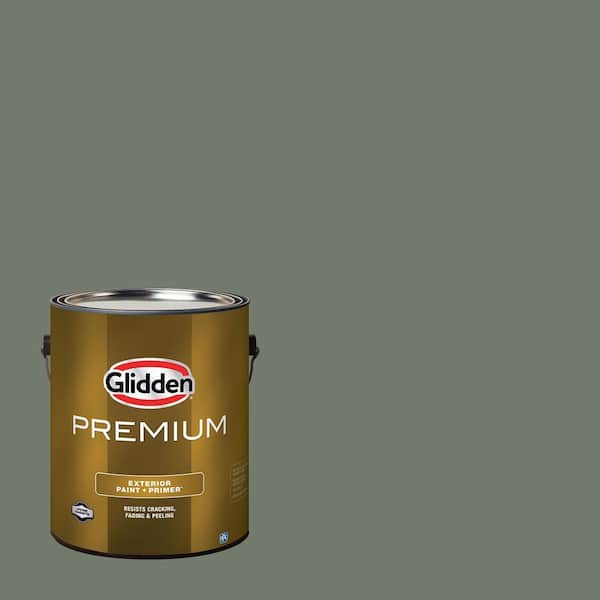 Glidden Premium 1 gal. PPG1128-6 Thyme Green Flat Exterior Latex