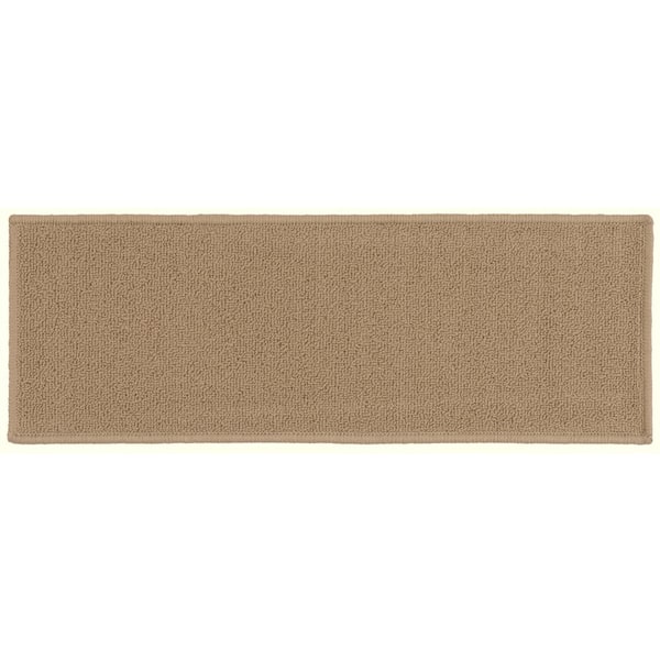 World Rug Gallery Solid Non-Slip Stair Treads 8.6" x 26" Beige (Set of 13)