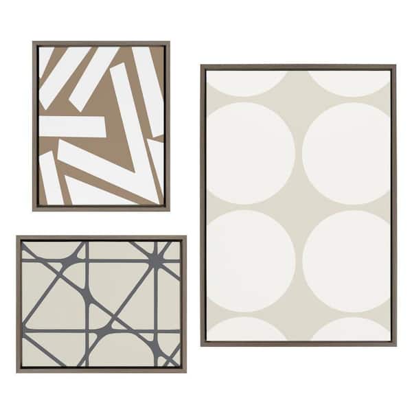 Kate and Laurel Sylvie Elevated Modern by the Creative Bunch Studio 3-Piece Framed Art Print 23 in. x 33 in.