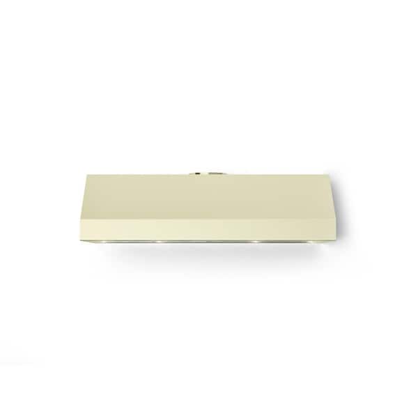 Hallman 36 in. 560 CFM Under Cabinet Mounted Range Vent Hood with Lights in Antique White