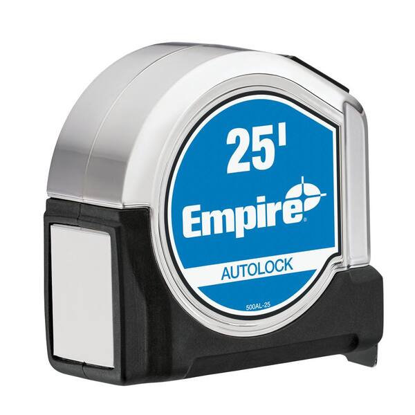 Empire 25 ft. Chrome Auto Lock Tape Measure