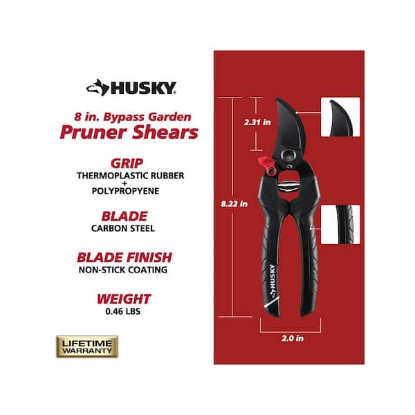 8 in. Bypass Garden Pruner Shears