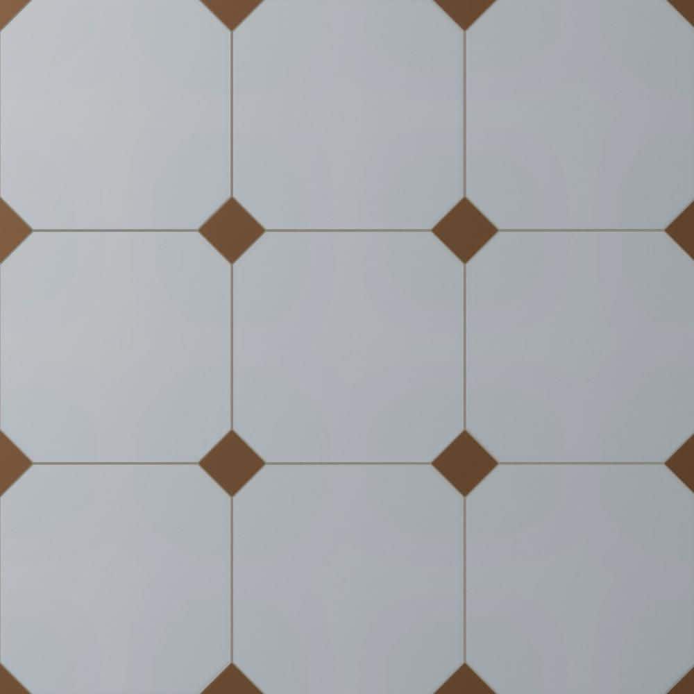 Vaudeville Octagon Humo with Taco Marron 8 in. x 8 in. Porcelain Floor and Wall Tile (11.25 sq. ft. /Case) price history on PriceWatchPro