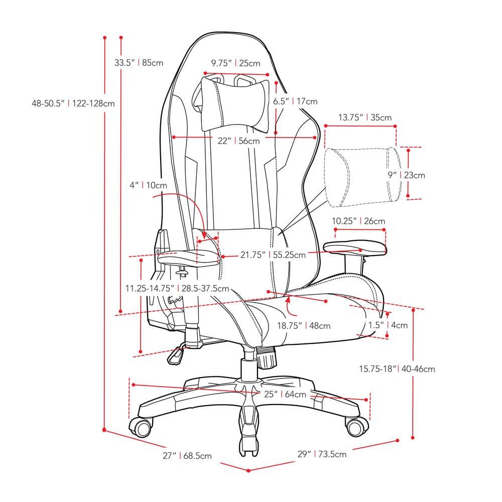 High-Performance Blue and White Ergonomic Gaming Chair with Adjustable Features