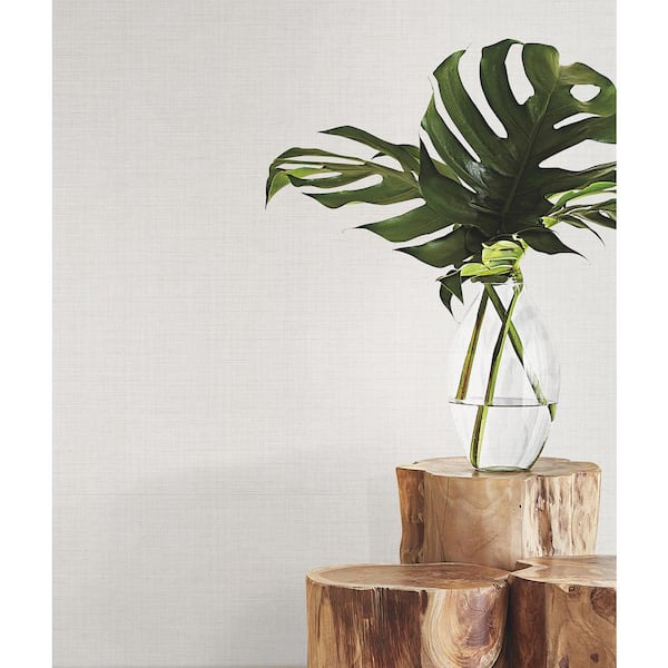 Herringbone Tweed Denim Blue Woven Wallpaper Sample