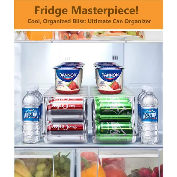 Sorbus 4-Pack Clear Plastic Stackable Dispenser Holds 12-Cans Can