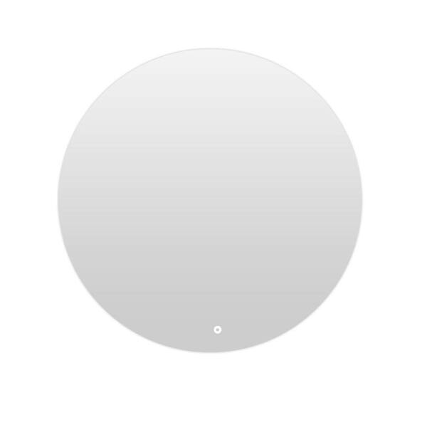 Unbranded 30 in. W x 30 in. H Large Round Frameless Wall Mounted Bathroom Vanity Mirror in Silver