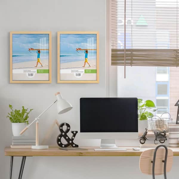 Woodgrain 11 in. x 14 in. Natural Wood Picture Frame (Set of 2)