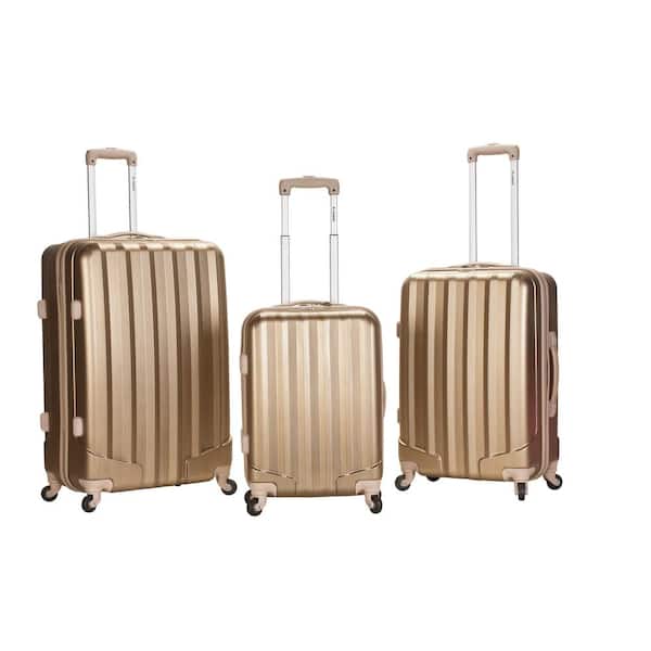 Rockland Metallic 3-Piece Hardside Spinner Luggage Set, Bronze