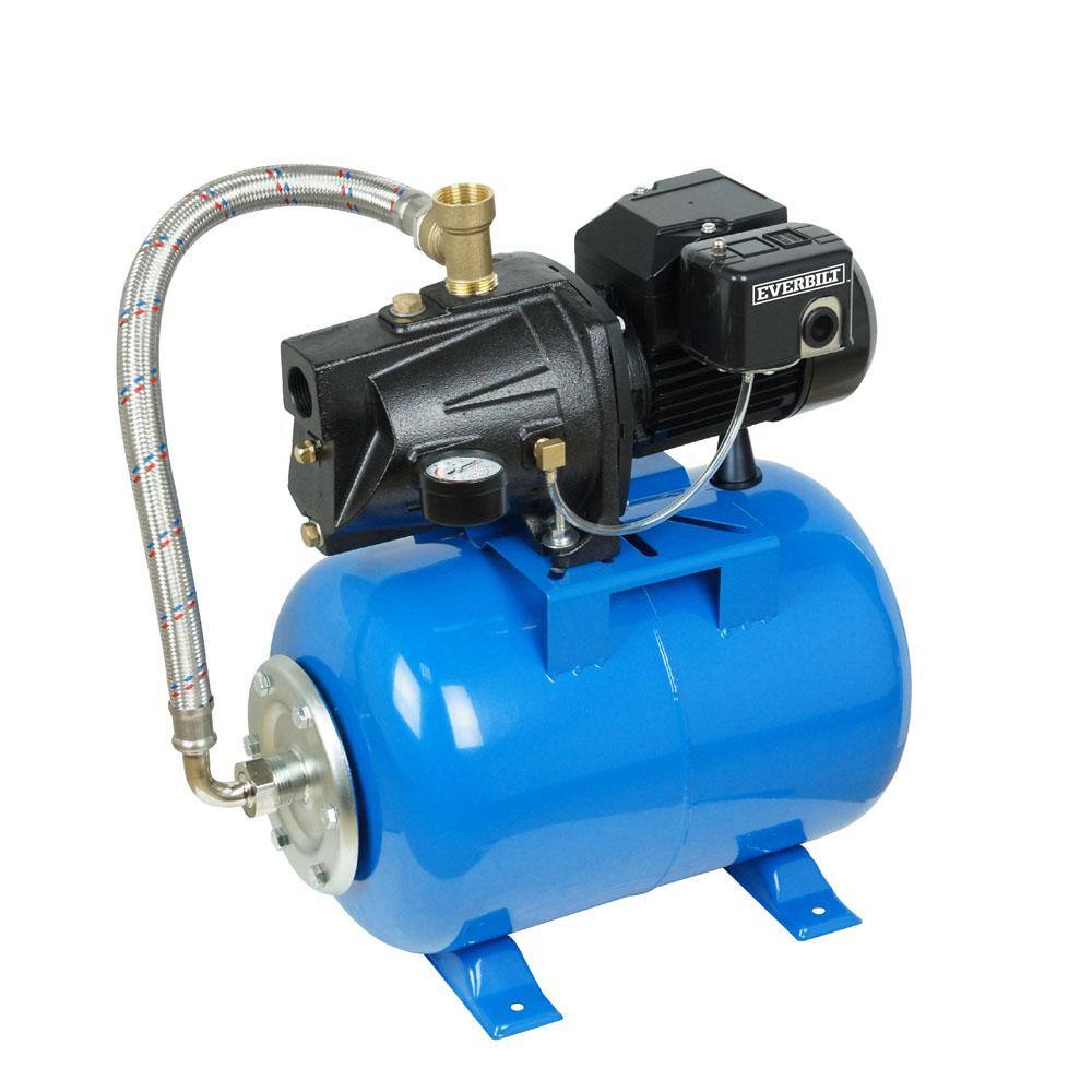 Everbilt 1/2 HP Shallow Well Jet Pump with 6 Gallon Tank AUTOJ100A2 - The Home  Depot