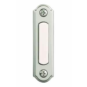 Wired LED Illuminated Doorbell Push Button, Brushed Nickel