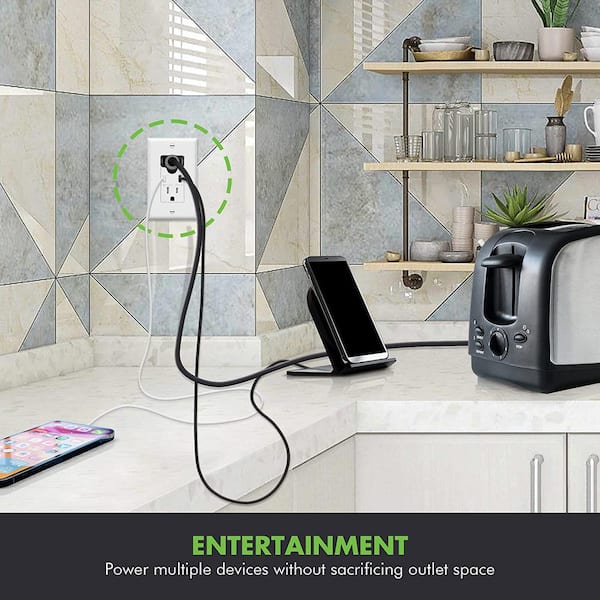 TOPGREENER USB Wall Outlet Charger, 15A Tamper-Resistant