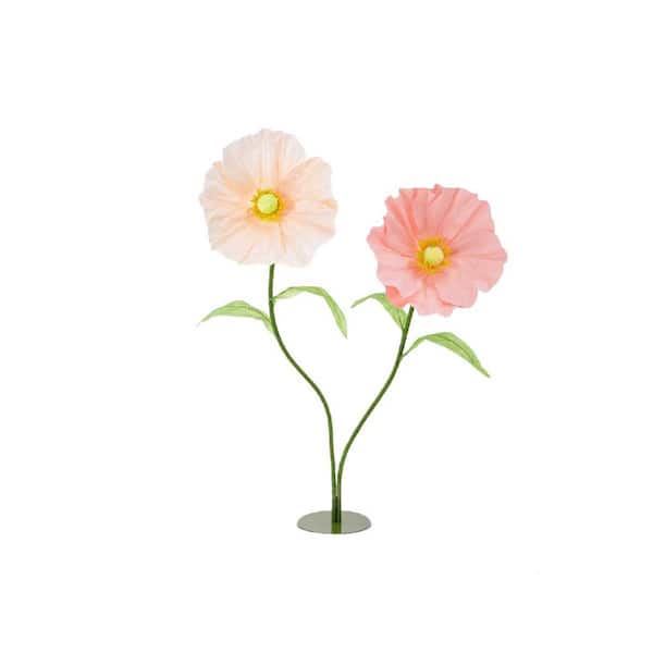 67 in. Pink Giant Indoor Decor Artificial Mixed Flower in Green Stand