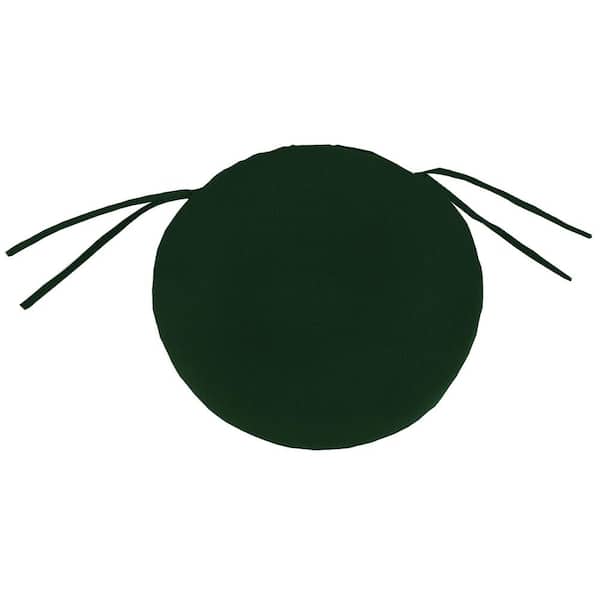 Jordan Manufacturing 16 in. D x 2 in. T Round Outdoor Bistro Chair Seat Cushion in Forest Green