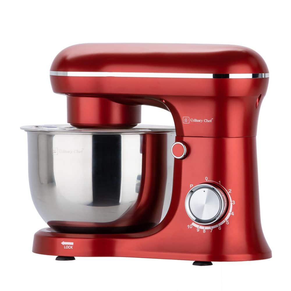 Retro 4.5-Liter 8-Speed Stand Mixer in Red ESTM020-RED - The Home