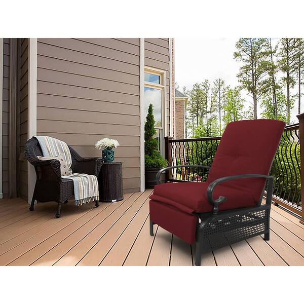 metal outdoor recliner chair