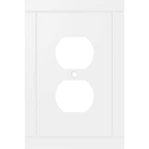 Craftsman Pure White 1-Gang Duplex Wall Plate (1-Pack)