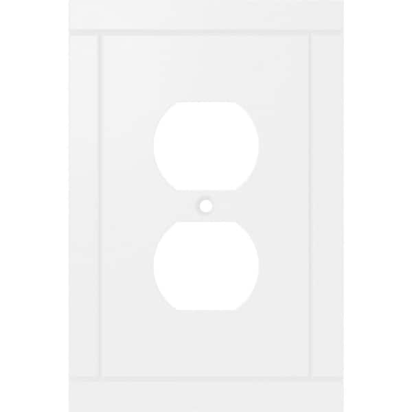 Liberty Craftsman Pure White 1-Gang Duplex Wall Plate (1-Pack)