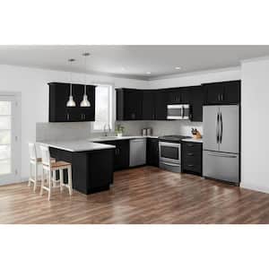Avondale 12 in. W x 0.25. in D x 36 in. H in Raven Black Kitchen Cabinet Wall Flush End Panel