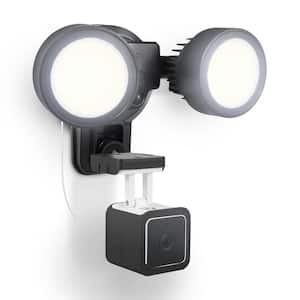 3-in-1 Wired Floodlight for Wyze Cam V3 with Charger and Mount Black (Camera Not Included)