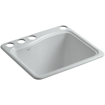 River Falls 22 in. x 25 in. Cast Iron Utility Sink in Ice Grey