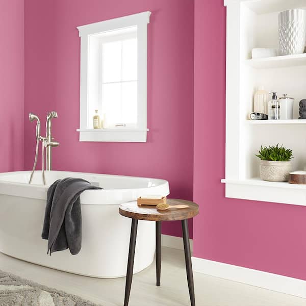 BEHR MARQUEE 1 gal. #100B-7 Hot Pink Flat Exterior Paint & Primer