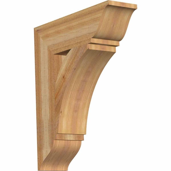Ekena Millwork 6 in. x 26 in. x 22 in. Western Red Cedar Thorton Traditional Rough Sawn Bracket