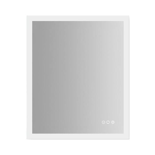EPOWP 30 in. W x 36 in. H Rectangular Frameless 3-Color Temperature LED Light Anti-Fog Wall Bathroom Vanity Mirror
