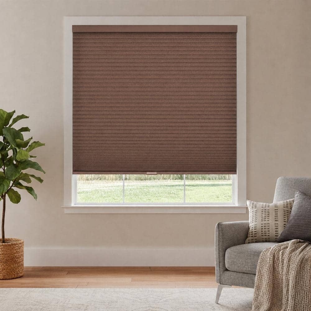 "Cut-to-Width Mocha Light Filtering Cordless Double Cell Cellular Shades - 34.75""W X 72""H" price history on PriceWatchPro